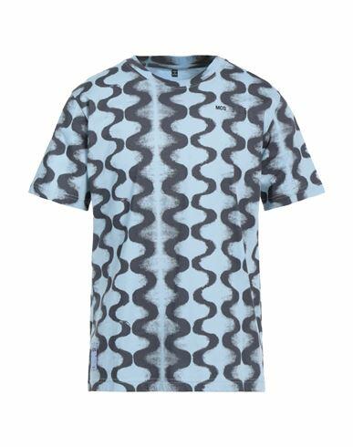 Mcq Alexander Mcqueen Man T-shirt Sky blue Cotton, Polyester Cover