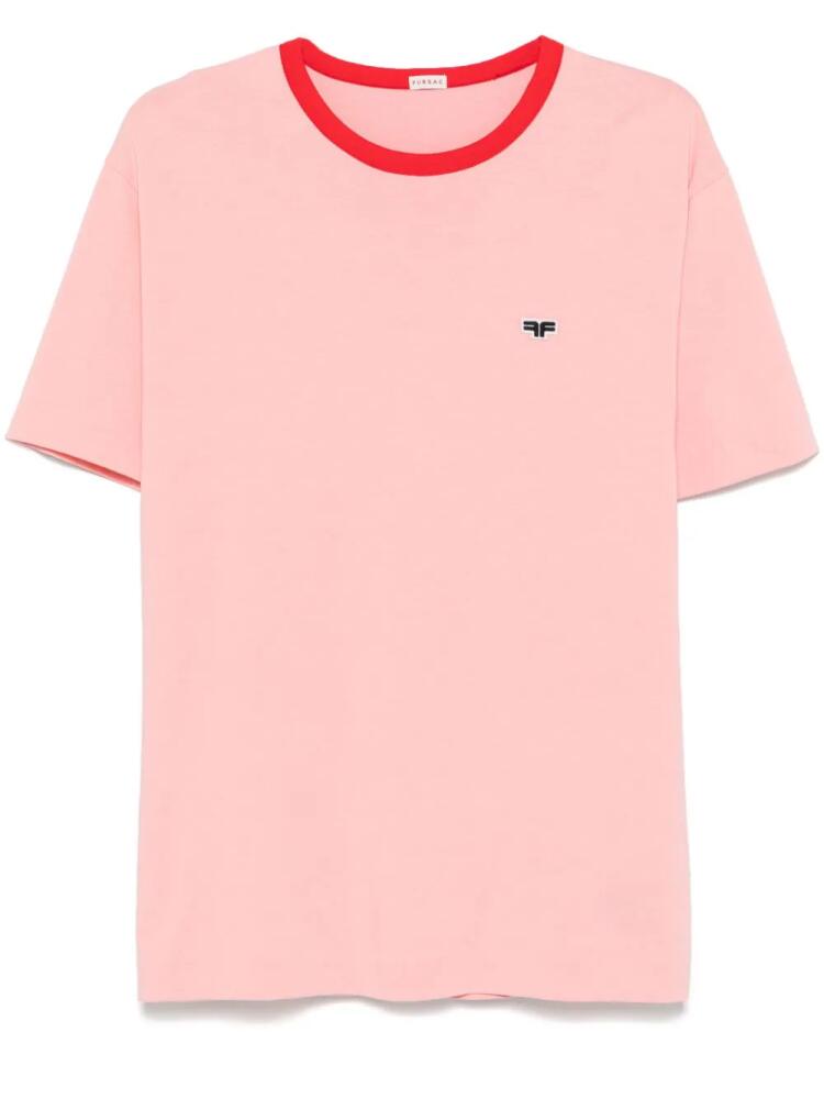 FURSAC logo-patch organic cotton T-shirt - Pink Cover