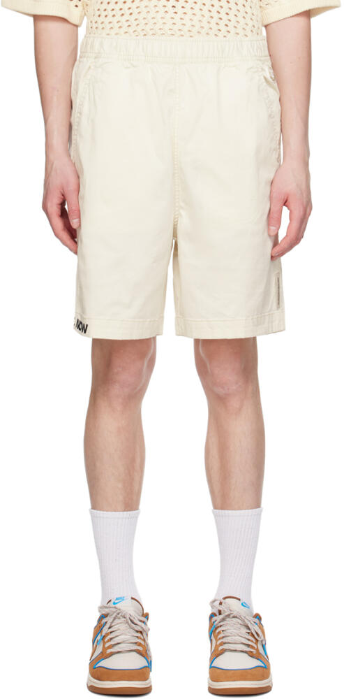 AAPE by A Bathing Ape Off-White Embroidered Shorts Cover