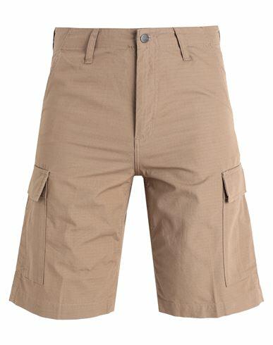 Carhartt Man Shorts & Bermuda Shorts Camel Cotton Cover