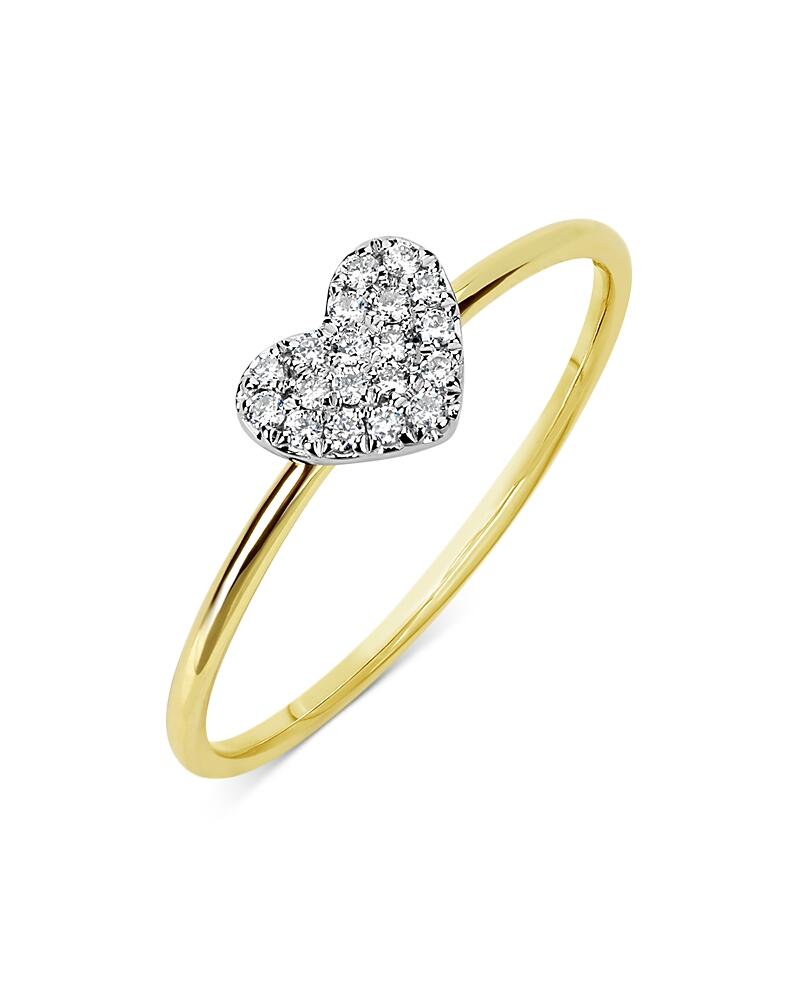 Meira T 14K White & Yellow Gold Diamond Heart Pave Cluster Ring Cover