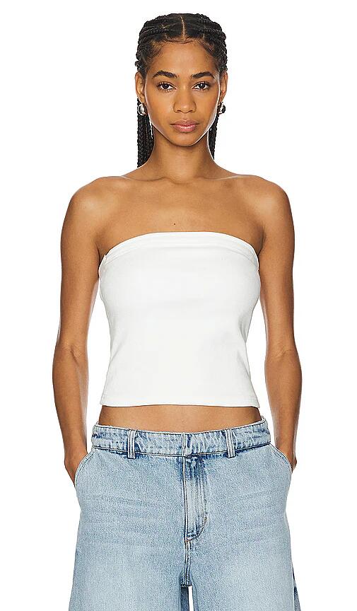 Abrand Heather Icon Long Bandeau in White Cover