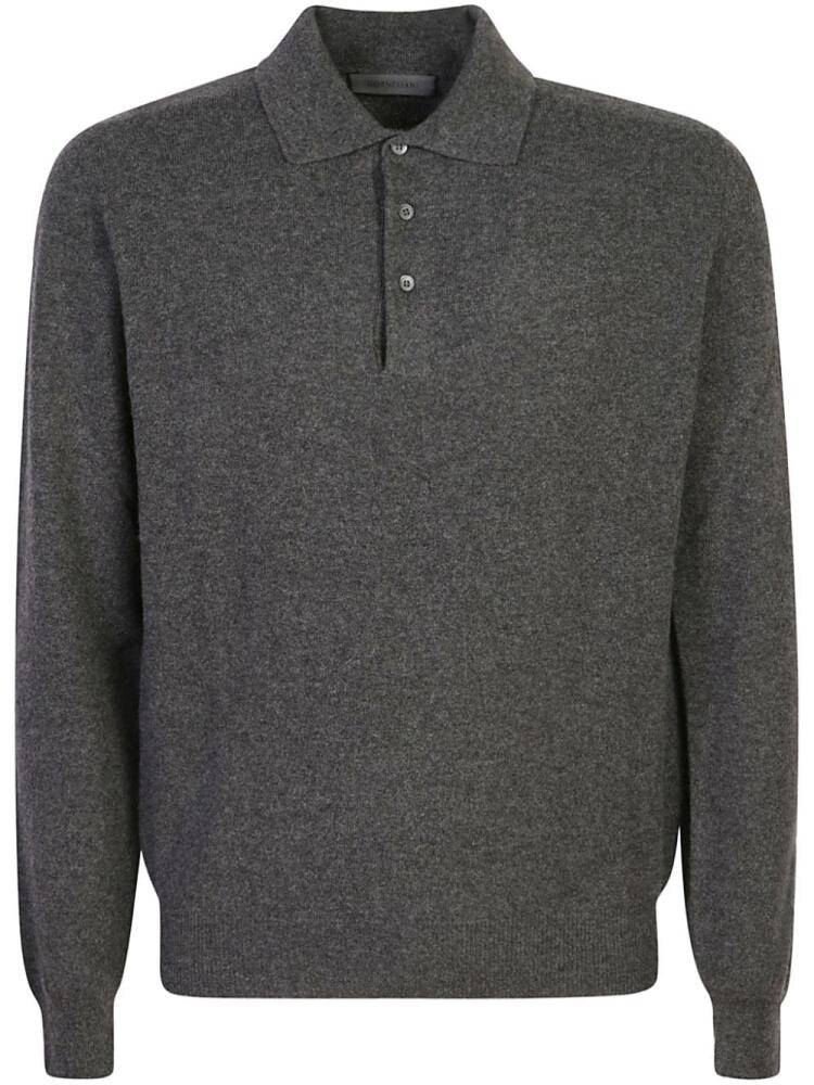 Corneliani 120's wool polo shirt - Grey Cover