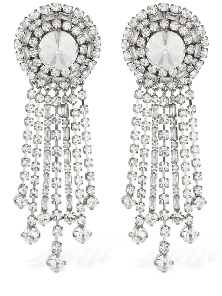 ALESSANDRA RICH Fringes Crystal Pendant Earrings Cover