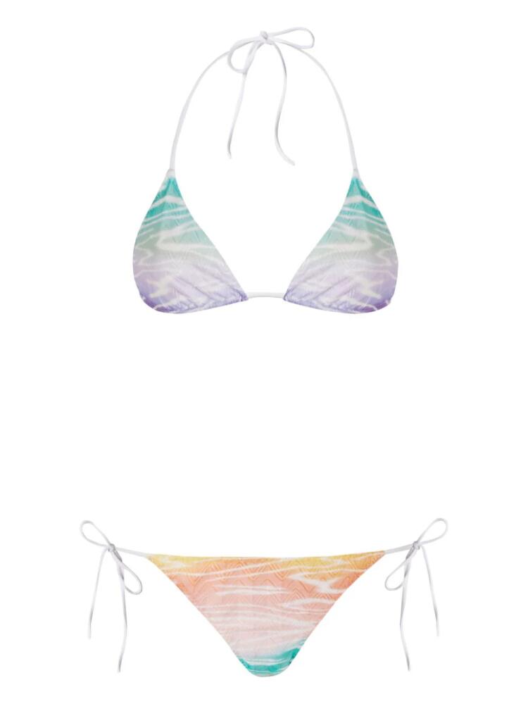 Missoni gradient-effect triangle bikini set - Blue Cover