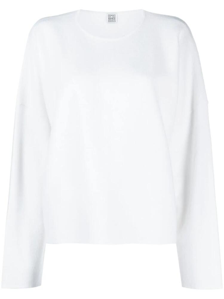 TOTEME crew-neck wool jumper - White Cover