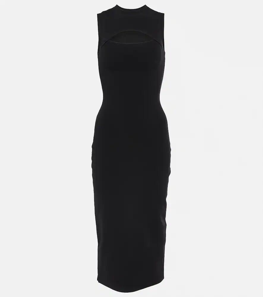 Victoria Beckham Slash Front crêpe midi dress Cover