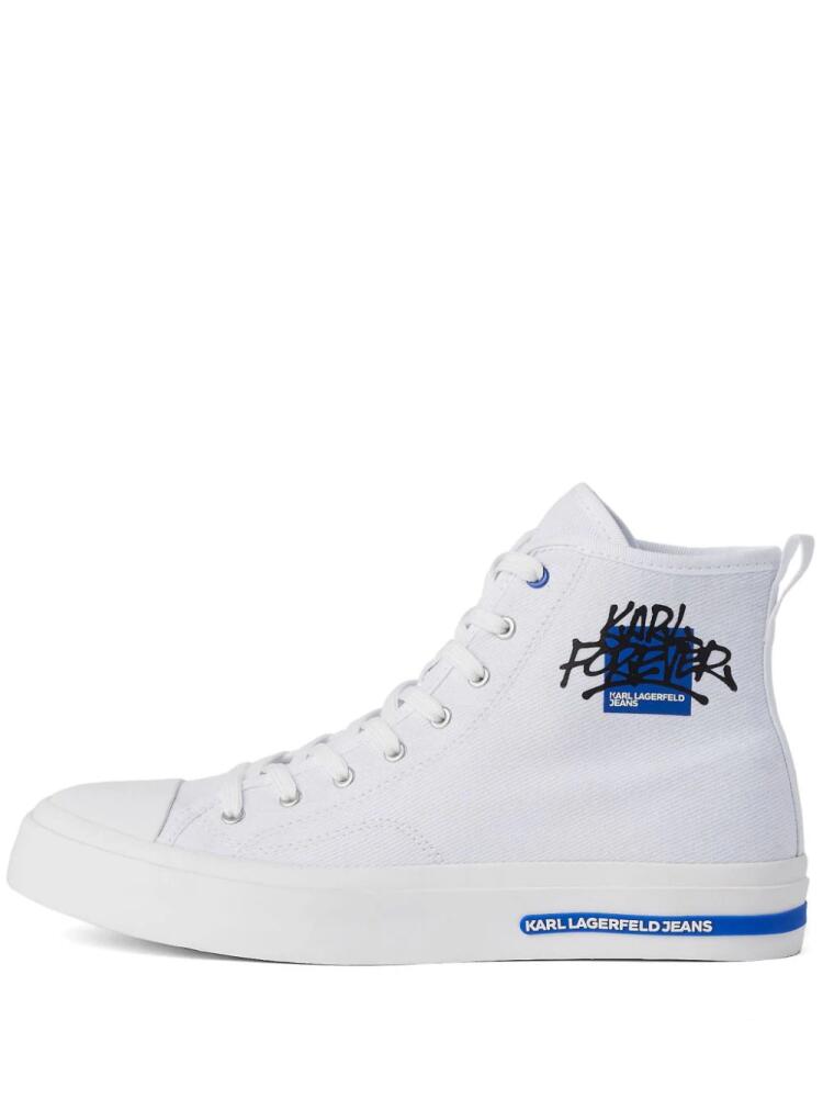 Karl Lagerfeld x Crapule2000 Forever high-top sneakers - White Cover