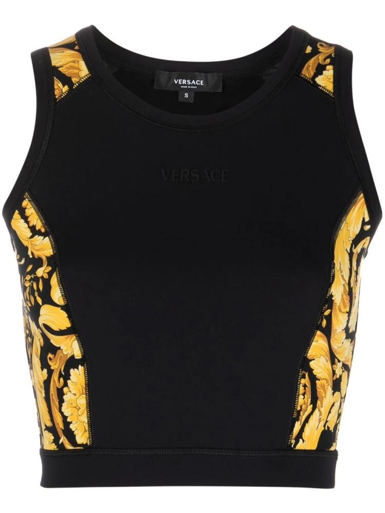 Versace panelled-design tank top - Black Cover