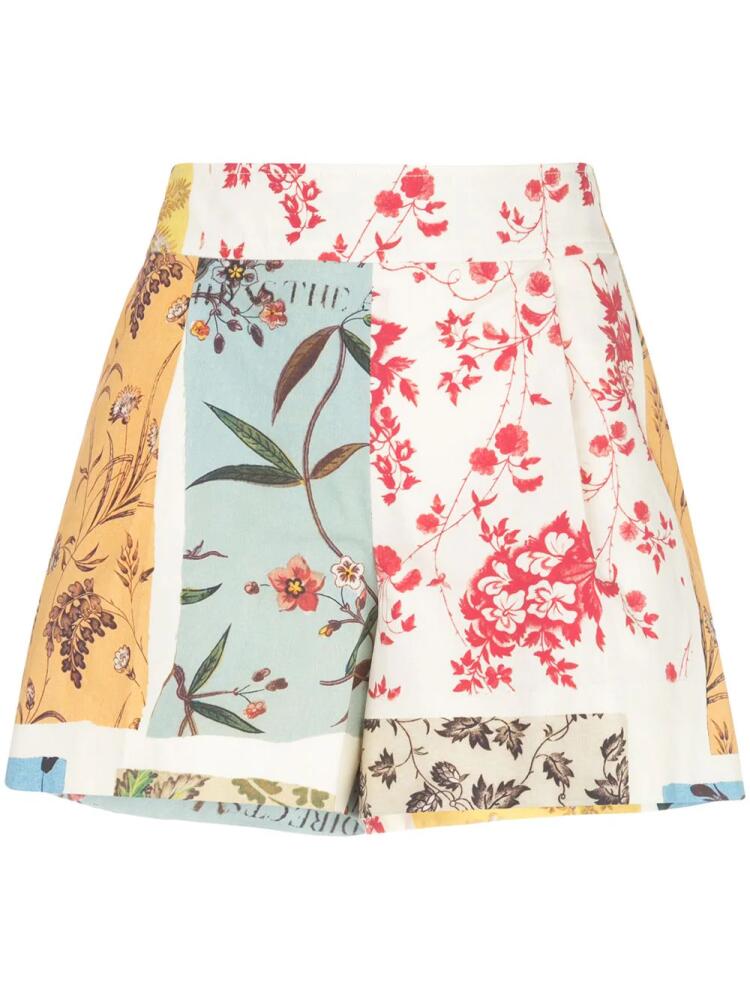 Oscar de la Renta patchwork floral shorts - Neutrals Cover