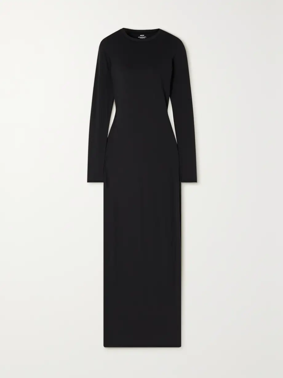 Skims - Fits Everybody Stretch-jersey Midi Dress - Onyx Cover