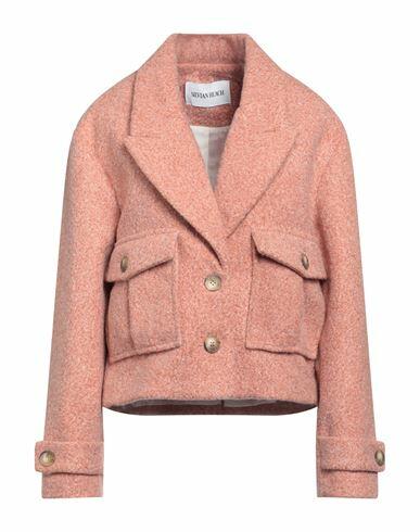 Silvian Heach Woman Coat Pastel pink Polyester Cover