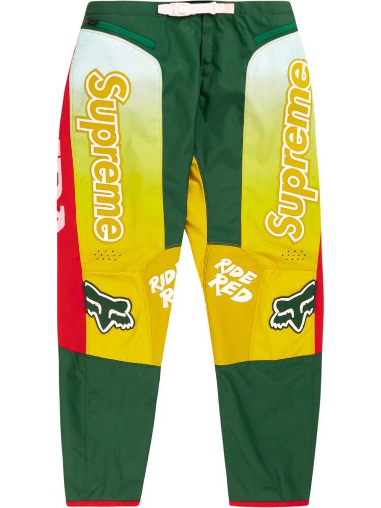 Supreme Honda Fox Racing Moto track pants - Yellow Cover