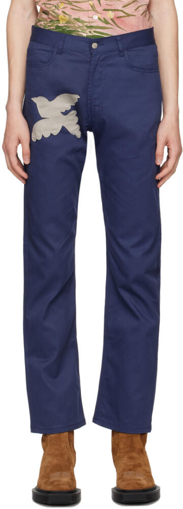 Carne Bollente Navy Only Love! Trousers Cover