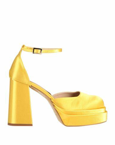 Ovye' By Cristina Lucchi Woman Pumps Yellow Textile fibers Cover