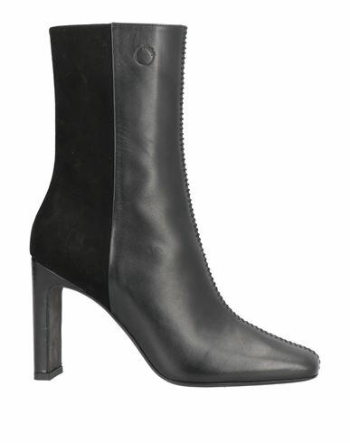 High Woman Ankle boots Black Leather Cover