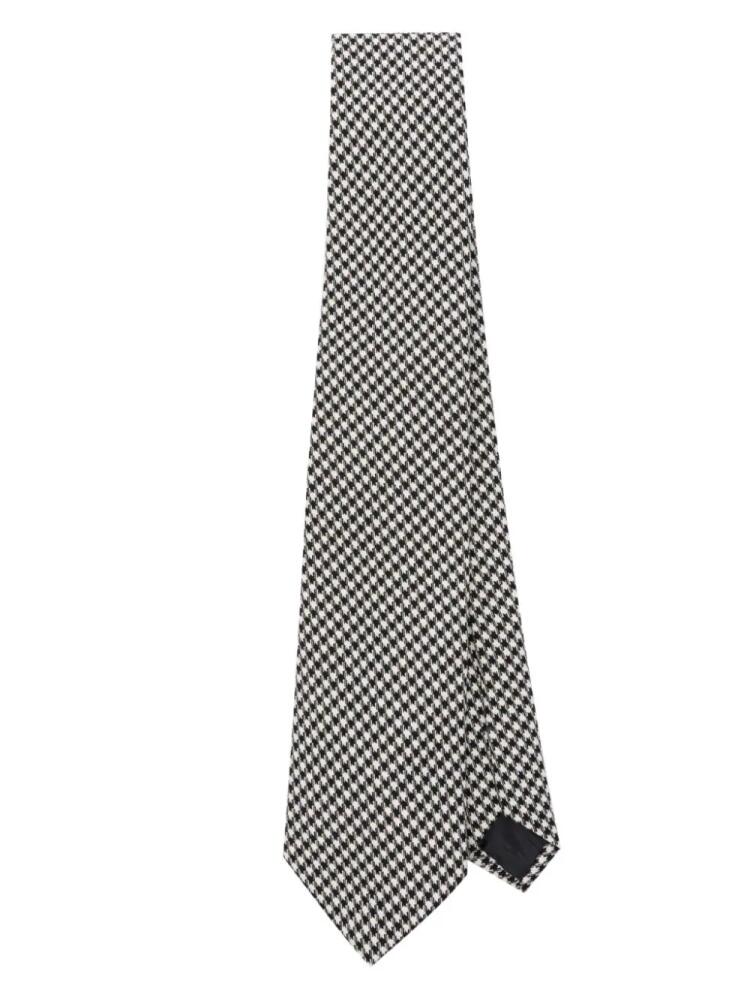 FURSAC houndstooth-print tie - Black Cover