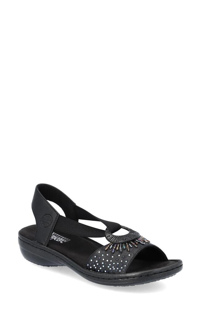 Rieker Regina 80 Sandal in Black Cover