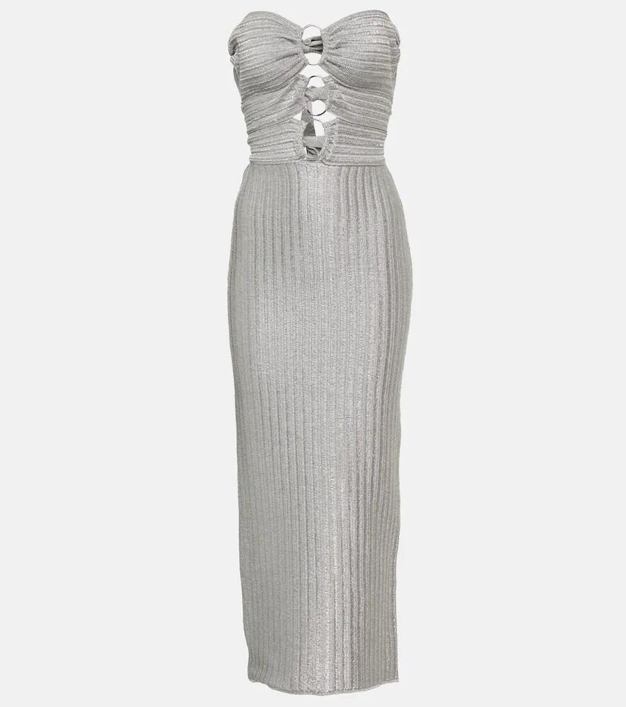 Tom Ford Sleeveless cutout metallic gown Cover