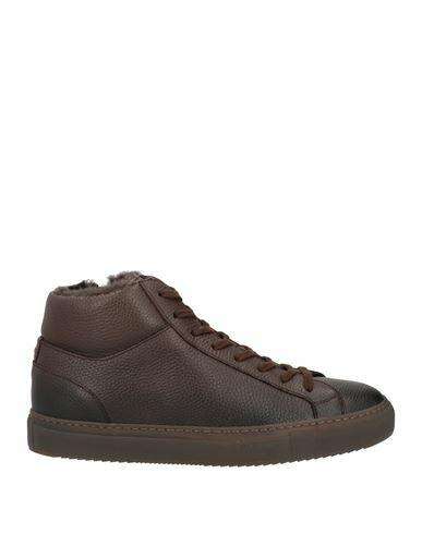 Doucal's Man Sneakers Dark brown Soft Leather Cover