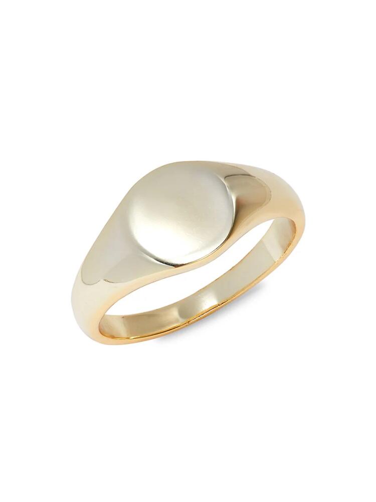 Shashi Women's 14K Goldplated Sterling Silver Signet Ring Cover