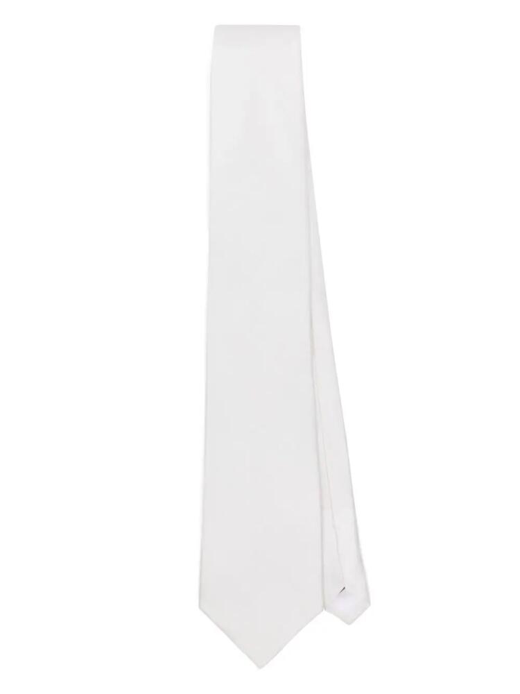 FURSAC silk-satin tie - White Cover