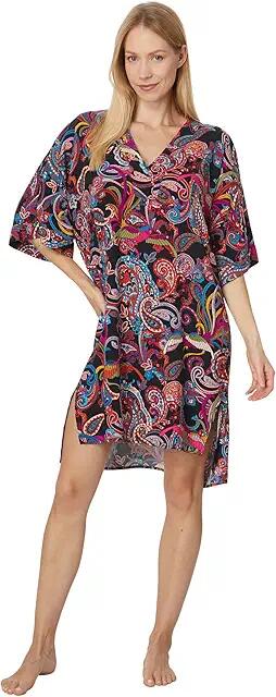 N by Natori Phoenix Sleepshirt (Black/Multi) Women's Pajama Cover