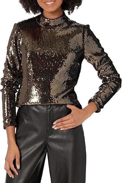 Ted Baker Lovato Sequin Top (Dark Brown) Women's Clothing Cover