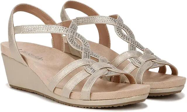 LifeStride Monaco Strappy Wedge Sandals (Platino Gold) Women's Sandals Cover