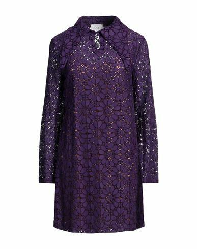 Dixie Woman Mini dress Purple Cotton, Viscose, Polyamide Cover