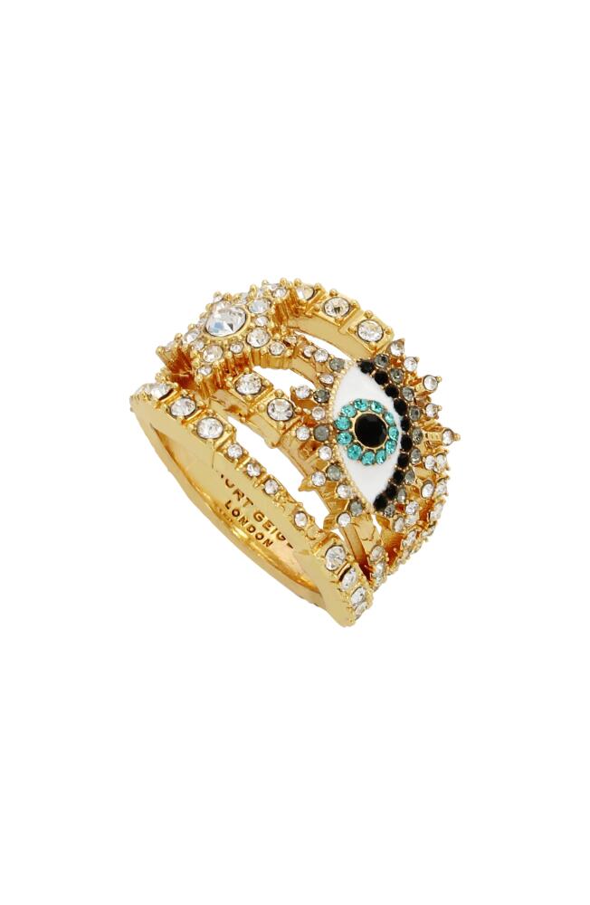 Kurt Geiger London Crystal Evil Eye Cocktail Ring Cover