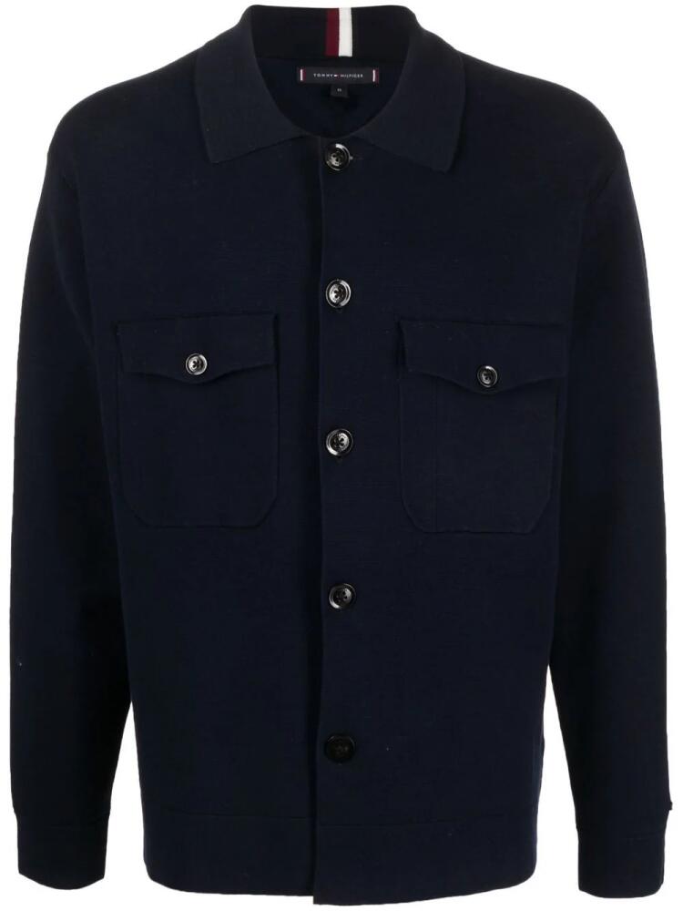 Tommy Hilfiger chest-pocket knit shirt - Blue Cover