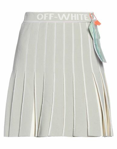 Off-white Woman Mini skirt Light green Viscose, Polyester Cover