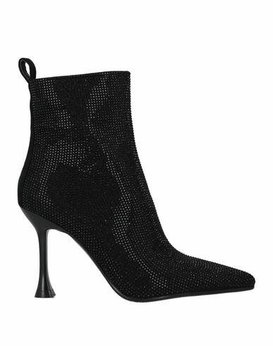 Manufacture D'essai Woman Ankle boots Black Textile fibers Cover