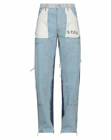 Heron Preston Man Jeans Blue Cotton Cover