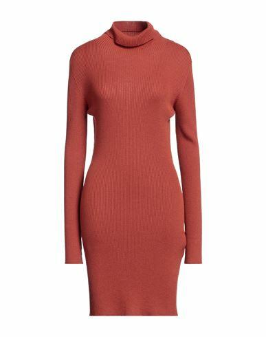 Dsquared2 Woman Mini dress Rust Virgin Wool Cover