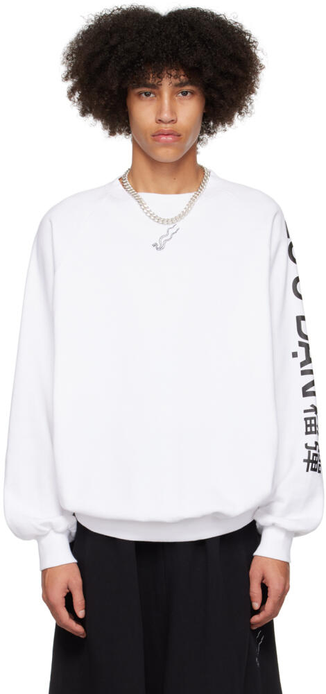 LU'U DAN SSENSE Exclusive White Oversized Sweatshirt Cover