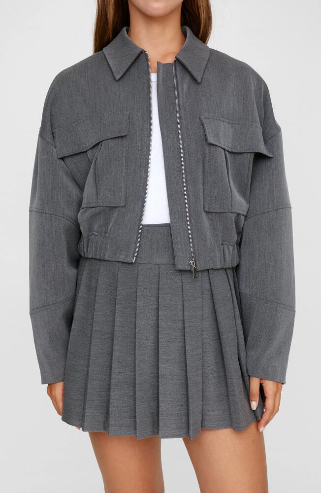 NASTY GAL Bomber Jacket in Grey Marl Cover