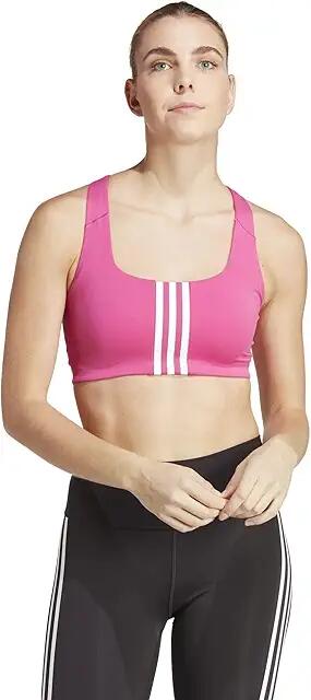 adidas PowerImpact Training Medium Support Bra (Semi Lucid Fuchsia/White) Women's Bra Cover