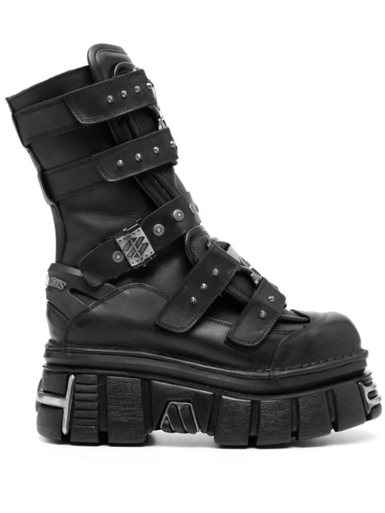 VETEMENTS leather platform boots - Black Cover