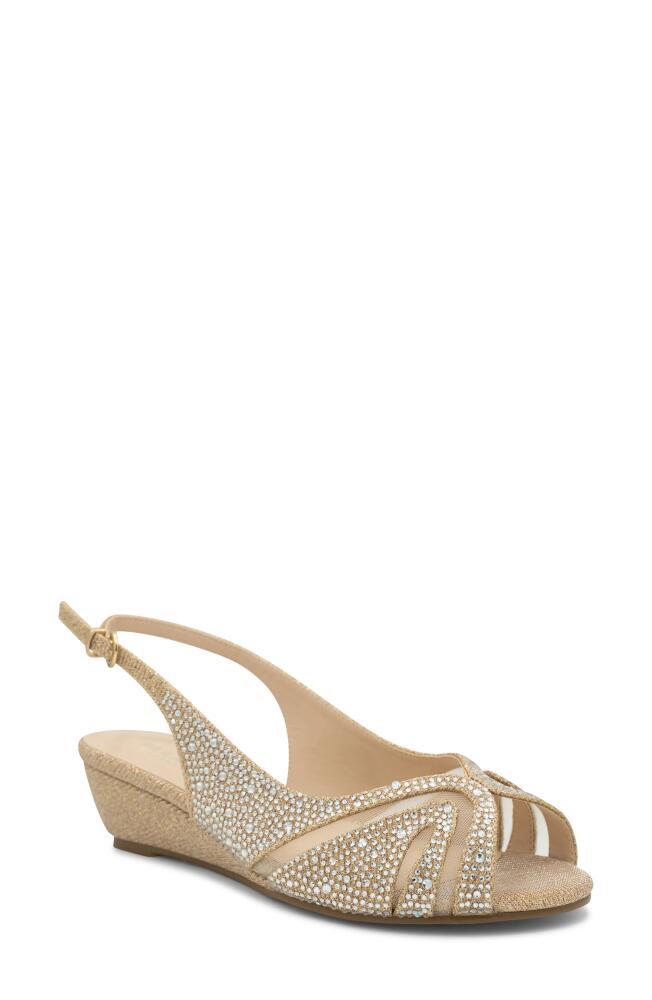 Paradox London Pink Jocelyn Slingback Wedge Sandal in Champagne Cover