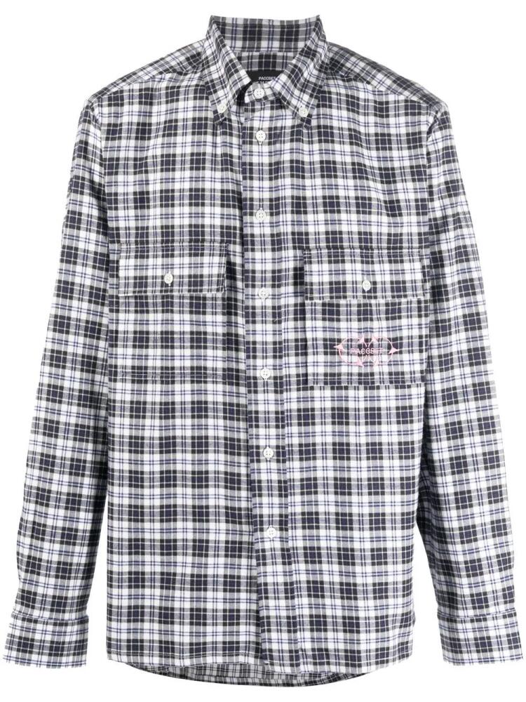 RASSVET checked graphic-print shirt - Black Cover