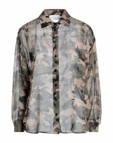 Gaëlle Paris Woman Shirt Military green Polyester Cover