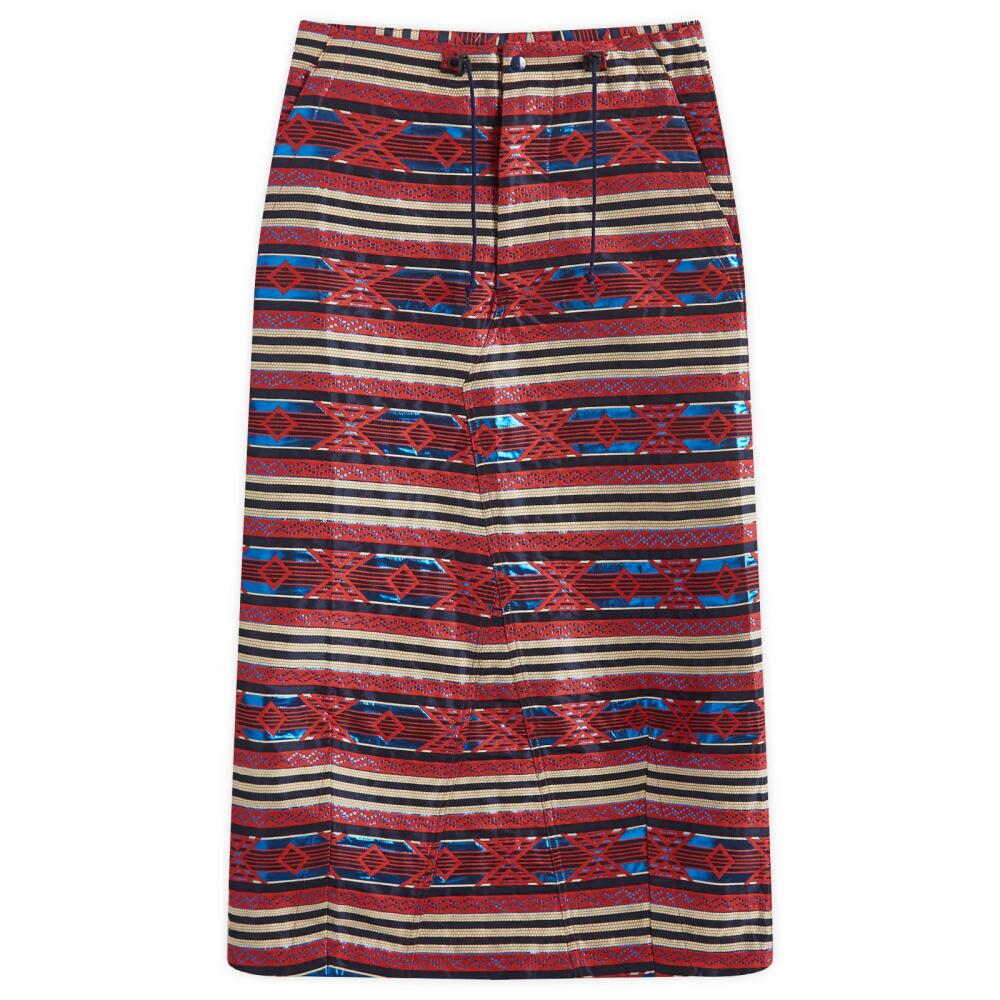 Needles Women's String Utility Skirt in Red/Blue Cover