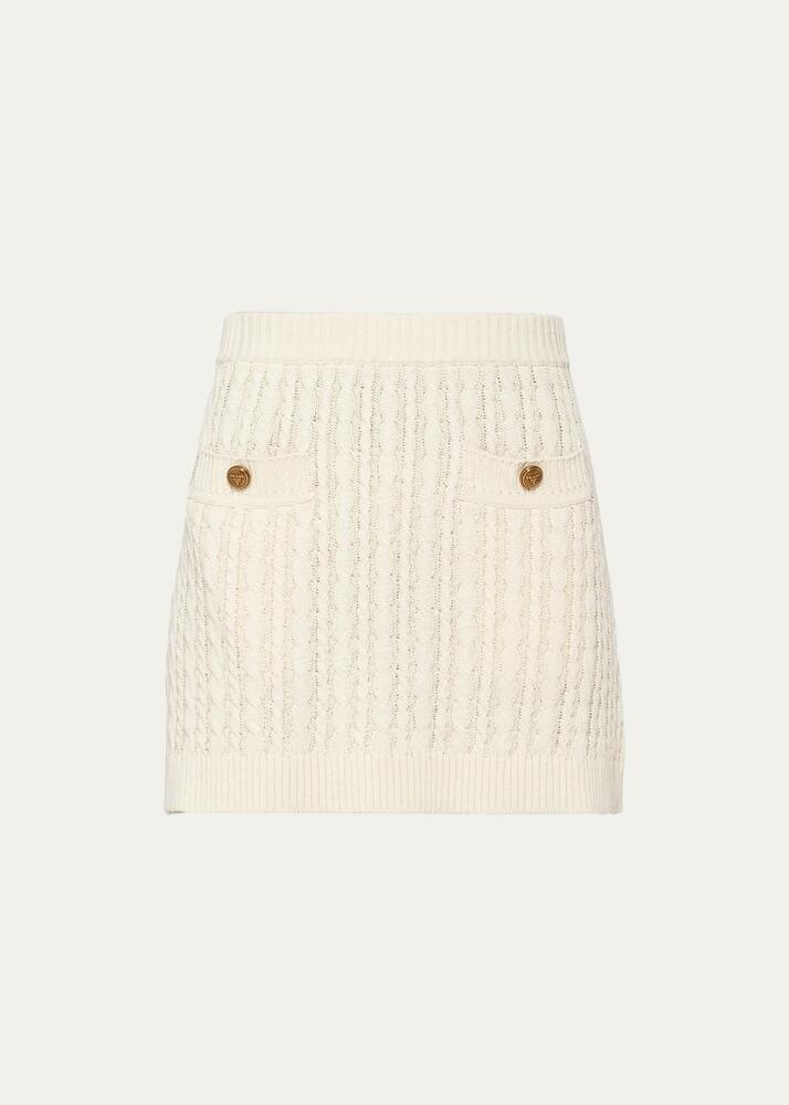 Prada Cable-Knit Mini Skirt Cover