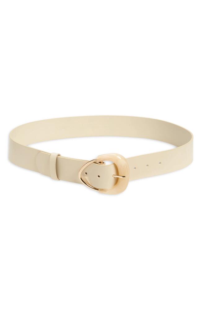 Nordstrom Juliet Marbled Buckle Leather Belt in Beige Combo Cover