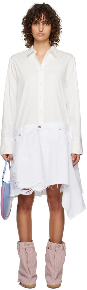 JW Anderson White Boxy Denim Midi Dress Cover