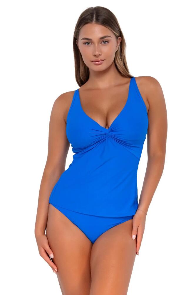 Sunsets Forever Tankini-38E/36F/34G in Electric Blue Cover