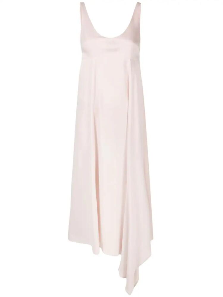 AERON V-neck satin midi dress - Pink Cover