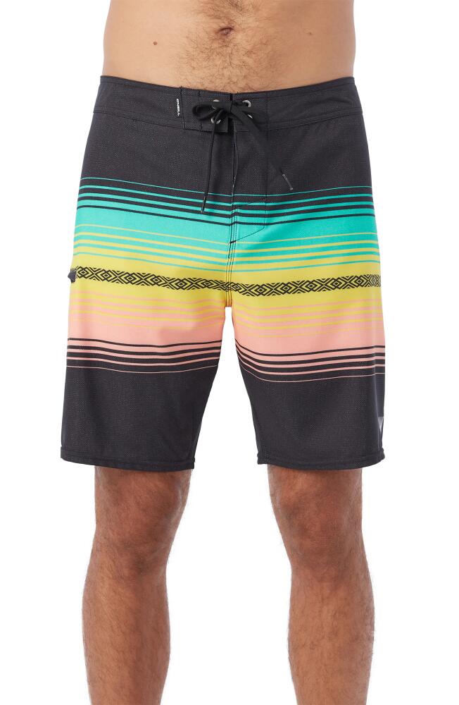 O'Neill Hyperfreak Heat Stripe Board Shorts in Black Cover